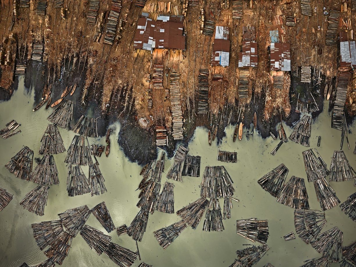 Saw Mills #1, Lagos, Nigeria, 2016 by Edward Burtynsky/courtesy Metivier Gallery, Toronto/Flowers Gallery, London